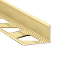 Алюминиевый Г - образный профиль для плитки до 6мм ПО-Г6 золото/глянцевый 2,7 м.