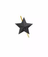 Звезда на погоны фсин черная 13 мм