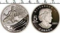 Клуб Нумизмат Монета 5 долларов Канады 2003 года Серебро Чемпионат мира по футболу