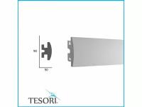 KD305 Tesori карниз потолочный плинтус для скрытого освещения из полистирола 1 м/п