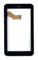 Сенсорное стекло (тачскрин) для Irbis TX49 черное с рамкой