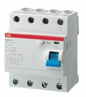 Выключатель дифференциального тока (УЗО) ABB "F204", 4п, 25 А, 30 мА, тип AC