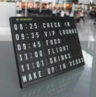 Доска для сообщений в стиле табло аэропорта