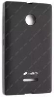 Чехол силиконовый для Microsoft Lumia 532 Dual sim Melkco Poly Jacket TPU (Черный Матовый)