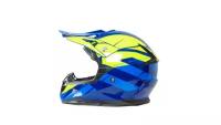 Шлем мото кроссовый HIZER 915 #6 (S) havy/neon/yellow/blue