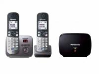 Телефон с 2 трубками и ретранслятором Panasonic KX-TG6822RU (Ретранслятор (репитер) KX-TGA405RU в комплекте)