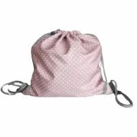 Сумка для обуви детская LOONI, мешок-рюкзак, розовый/серый
