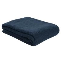 Полотенце банное фактурное темно-синего цвета из коллекции Essential