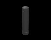 Труба L500 Grill'D, AISI 430 0,8мм (D130), черный (термостойкая краска)