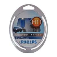 H11 Crystalvision 12v (55w) Лампа В Блистере 2+2 Шт (W5w), Цена За К-Кт Philips арт. 12362CVSM