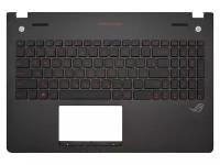 Топ-панель для ноутбука Asus ROG G56JR черная с подсветкой