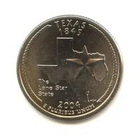 25 центов 2004 — Квотер штата Техас P