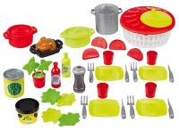 Набор посуды Ecoiffier обеденный, с салатом и продуктами, 100% Chef, 43 предмета