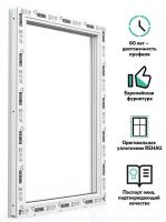 Пластиковое окно ПВХ REHAU BLITZ 900х600 мм (ВхШ), глухое, двухкамерный стеклопакет, белое