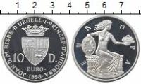 Клуб Нумизмат Монета 10 динерс Андорры 1998 года Серебро Европа