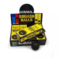 Мяч для сквоша Karakal Черный, 2 желтые точки, Упаковка