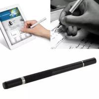 Стильный стилус с ручкой 2 в 1 для любых смартфонов и планшетов с емкостным дисплеем (Black)