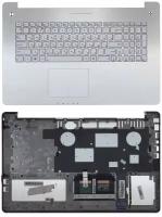 Клавиатура для ноутбука Asus N750 серебристая топ-панель