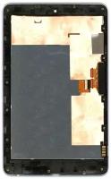 Модуль (матрица + тачскрин) для Asus Google Nexus 7 (ME370) черный с серебряной рамкой