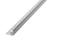 Алюминиевый Г - образный профиль для плитки до 12мм ПО-Г12 серебро/глянцевый 2,7 м.