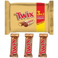 Twix Шоколадный батончик Twix, 3штx55г/уп (7 штук)