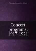 Concert programs, 1917-1921