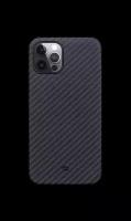 Pitaka Чехол-крышка Pitaka MagEZ Case для iPhone 12/12 Pro, кевлар, черно-серый