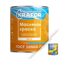 Краска МА-15 масляная Krafor, глянцевая, 25 кг, салатовая