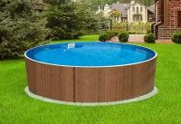 Круглый морозоустойчивый бассейн LARIMAR 5,49 х 1,25 м дерево комплект (бассейн, лестница, фильтровальная установка, утеплитель под чашковый пакет)