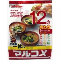 Мисо-суп быстрого приготовления ассорти красное, 12 пакетиков, 222гр