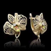 PLATINA jewelry Золотые серьги с фианитами 02-3939-00-401-1130-48