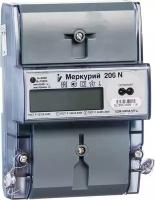 Счетчик электроэнергии Меркурий 206N однофазный многотарифный 230В 5(60) А, класс точности 1,0/2, с креплением на DIN