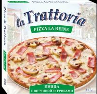 Пицца LA TRATTORIA с ветчиной и грибами, 335г