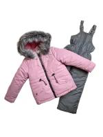 Костюм зимний для девочки детский куртка и полукомбинезон, размер 116
