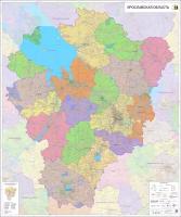 настенная карта Ярославской области 122 х 146 см (на баннере)