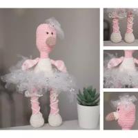 Мягкая игрушка "Фламинго Джули", набор для вязания амигуруми, 17 x 5 x 15 см./В упаковке шт: 1