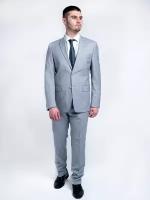 Мужской костюм Valenti светло-серый в клетку 50-182