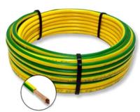 Провод электрический ПуГВ 1х4 мм2 Зелено-желтый, 100м 501111