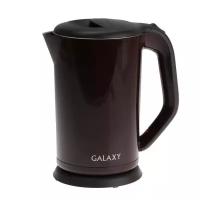 Электрические чайники Galaxy Чайник электрический Galaxy GL 0318, пластик, колба металл, 1.7 л, 2000 Вт, коричневый