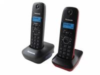 Радиотелефон Panasonic KX-TG1612RU3 черно-красный