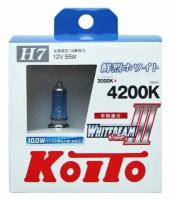 Лампа KOITO Whitebeam III H7 12V 55W (100W) PX26d, 1шт, 0755W