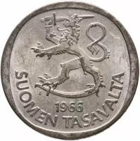 Финляндия 1 марка (markka) 1966 S