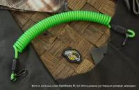 Страховочный шнур (тренчик) из паракорда с карабинами Neon Green