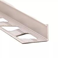 Алюминиевый Г - образный профиль для плитки до 6мм ПО-Г6 серебро/глянцевый 2,7 м.