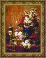 Картина Декарт в раме под холст живопись в багетной рамке декор на стену интерьер в спальню зал офис Цветы натюрморт 30х40 на кухню