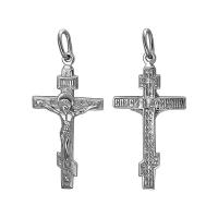 Православный крестик с распятием «Спаси и сохрани» из серебра