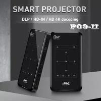 Мини-портативный DLP проектор для домашнего кинотеатра Android 9.0 2.4G 5G WiFi Bluetooth 4K HD 3D LED Video Projector P09-II