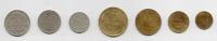 Набор монет СССР 7 штук от 20 копеек до 1 копейки периода 1948-1957 года