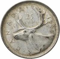 Канада 25 центов (квотер, cents) 1965