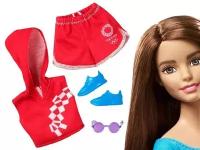 Набор одежды для Barbie Olympics 2020 красный костюм